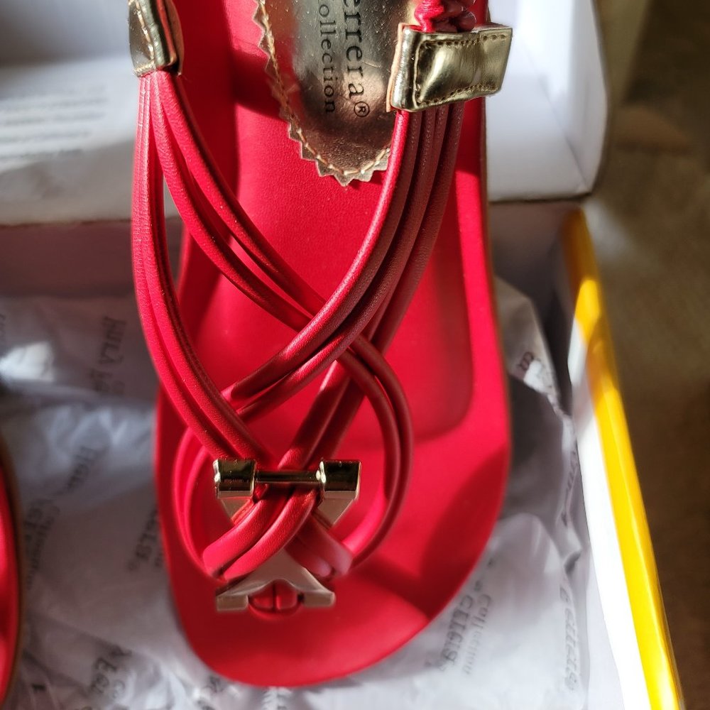 Henry Ferrera Collection Zita Sandal Red Size 6.5